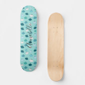 Blauwgroen boeddhisskateboard van Lotus Flower Persoonlijk Skateboard (Voorkant)