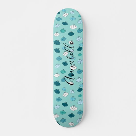 Blauwgroen boeddhisskateboard van Lotus Flower Persoonlijk Skateboard (Voorkant)