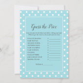 Blauwgroen boeg raad het Baby shower spel Kaart (Voorkant)