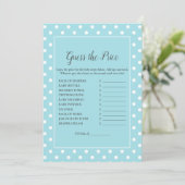 Blauwgroen boeg raad het Baby shower spel Kaart (Staand voorkant)