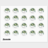 Blauwgroen boeket dank u - Circle Sticker (Vel)