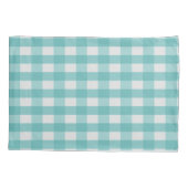 Blauwgroen Boerderij met buffelstang Hoesje Kussensloop (Achterkant)