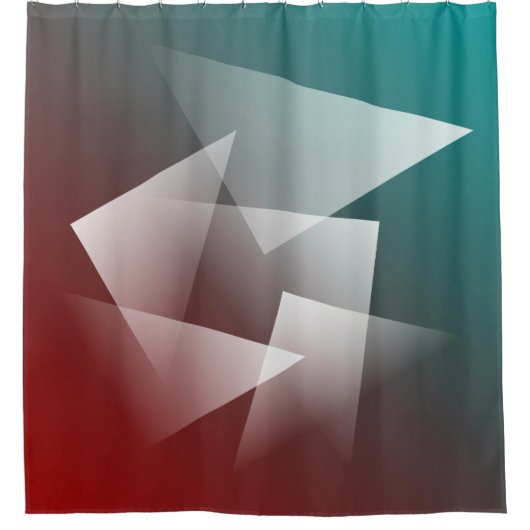 blauwgroen bogungothit douchegordijn (Voorkant)