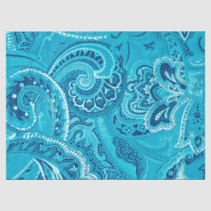 Blauwgroen Boho Chic Retro Hippy Paisley Bandanna Tissuepapier