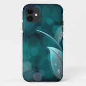 Blauwgroen bokeh bladeren Case-Mate iPhone case (Achterkant)