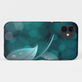 Blauwgroen bokeh bladeren Case-Mate iPhone case (Achterkant (horizontaal))