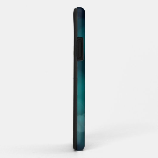 Blauwgroen bokeh bladeren Case-Mate iPhone case (Achterkant/rechts)