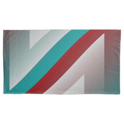 blauwgroen bolvormig bolvormig effect kussensloop (Voorkant-Links)