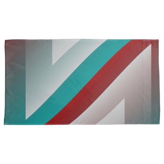 blauwgroen bolvormig bolvormig effect kussensloop (Voorkant-Rechts)