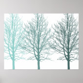 Blauwgroen bomen poster (Voorkant)