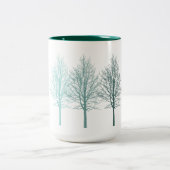 Blauwgroen bomen tweekleurige koffiemok (Center)