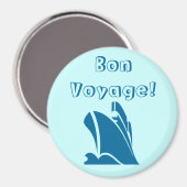 Blauwgroen Bon Voyage Magnet (Voorkant / Achterkant)