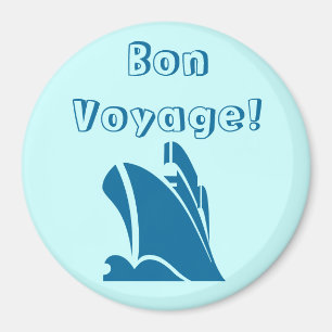 Blauwgroen Bon Voyage Magnet