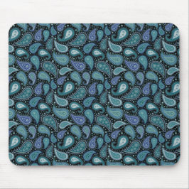  Blauwgroen boomgaard Paisley Blue Muismat