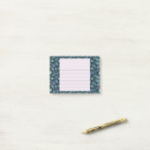 Blauwgroen boomgaard Paisley Blue Post-it® Notes (Op bureau)