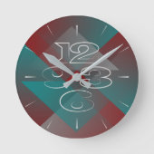 Blauwgroen booredia ronde klok (Voorkant)