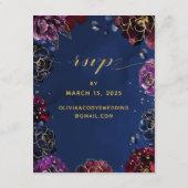 Blauwgroen Bordeaux Navy Blue Jewel Tone Details & Informatiekaartje (Achterkant)