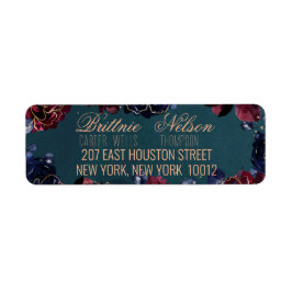 Blauwgroen Bordeaux Sapphire Jewel Tone Roos Retur Etiket