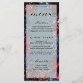Blauwgroen Bordeaux Sapphire Jewel Tone Wedding 2  Menu (Voorkant)