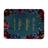 Blauwgroen Bordeaux Sapphire Jewel Tones Save The  Magneet (Horizontaal)