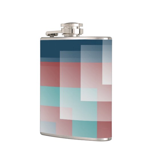 Blauwgroen bordeauxblauw heupfles (Links)