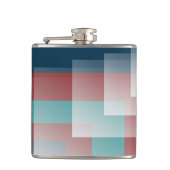 Blauwgroen bordeauxblauw heupfles (Voorkant)