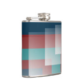 Blauwgroen bordeauxblauw heupfles (Rechts)