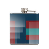 Blauwgroen bordeauxblauw heupfles (Achterkant)
