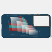 Blauwgroen bordeauxblauw samsung galaxy hoesje (Achterkant horizontaal)