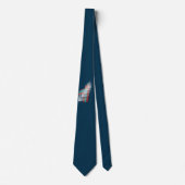 Blauwgroen bordeauxblauw stropdas (Voorkant)