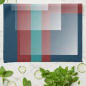 Blauwgroen bordeauxblauw theedoek (Gevouwen)