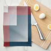 Blauwgroen bordeauxblauw theedoek (Quarter Fold)