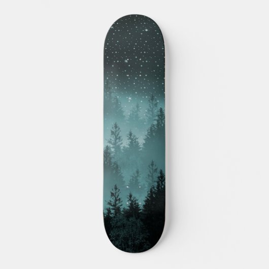Blauwgroen bosecolaxie Dream #1 #decor #art Persoonlijk Skateboard (Voorkant)