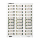 Blauwgroen botanisch adreslabel etiket (Full Sheet)