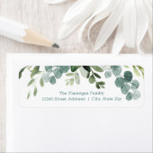 Blauwgroen Bouquet Upper Swag - Return Address Lab Etiket (Insitu)