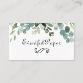 Blauwgroen Bouquet - Visitekaartje (Voorkant)