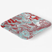 Blauwgroen, Bourgogne, rode en witte marmertruien Papieren Bordje (Gebogen)