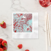 Blauwgroen, Bourgogne, rode en witte marmertruien Servet (Insitu)