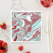 Blauwgroen, Bourgogne, rode en witte marmertruien Servet (Insitu)