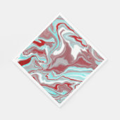 Blauwgroen, Bourgogne, rode en witte marmertruien Servet (Hoek)