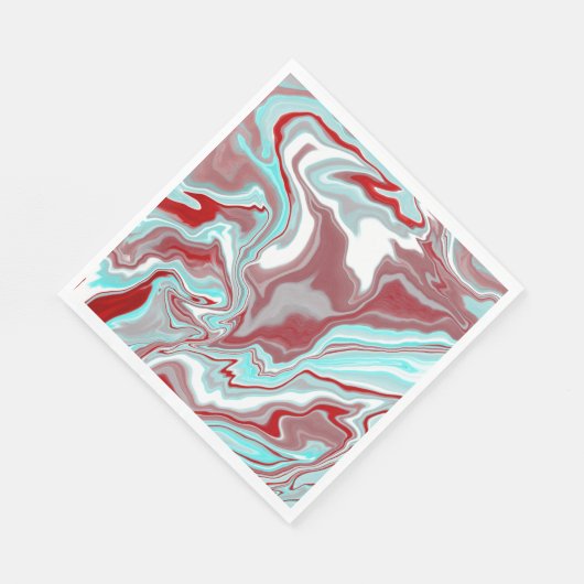 Blauwgroen, Bourgogne, rode en witte marmertruien Servet (Hoek)