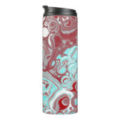 Blauwgroen, Bourgogne, rode en witte marmertruien Thermosbeker (Geroteerd rechts)