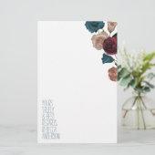 Blauwgroen, Bourgondische, Beige Rozen Persoonlijk (Staand voorkant)