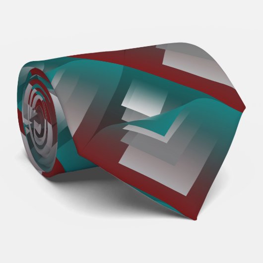 Blauwgroen Bourgondische grijze pagina's Stropdas (Opgerold)