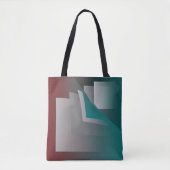 Blauwgroen Bourgondische grijze pagina's Tote Bag (Voorkant)