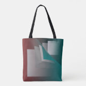 Blauwgroen Bourgondische grijze pagina's Tote Bag (Achterkant)