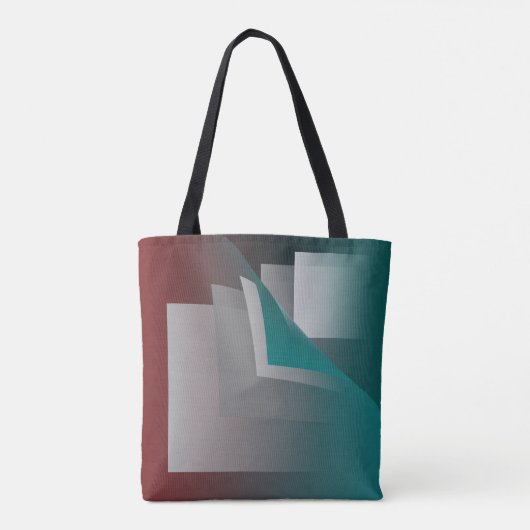 Blauwgroen Bourgondische grijze pagina's Tote Bag (Achterkant)