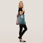 Blauwgroen Bourgondische grijze pagina's Tote Bag (Op model)