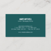 Blauwgroen bouwblokken betonconstructie bouwer visitekaartje (Achterkant)