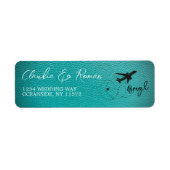 Blauwgroen Braziliaans paspoort Etiket (Voorkant)